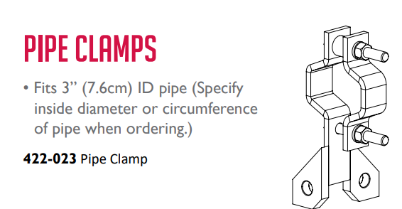 Pipe Clamp - Fits 3