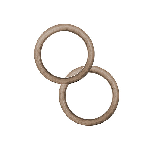 Fixed Ring Strap with Wood Ring - Pair